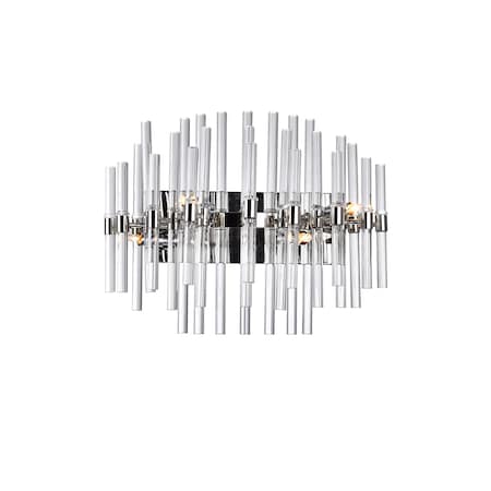 Cwi Lighting Miroir 4 Light Vanity Light With Polished Nickel Finish 1137W18-4-613